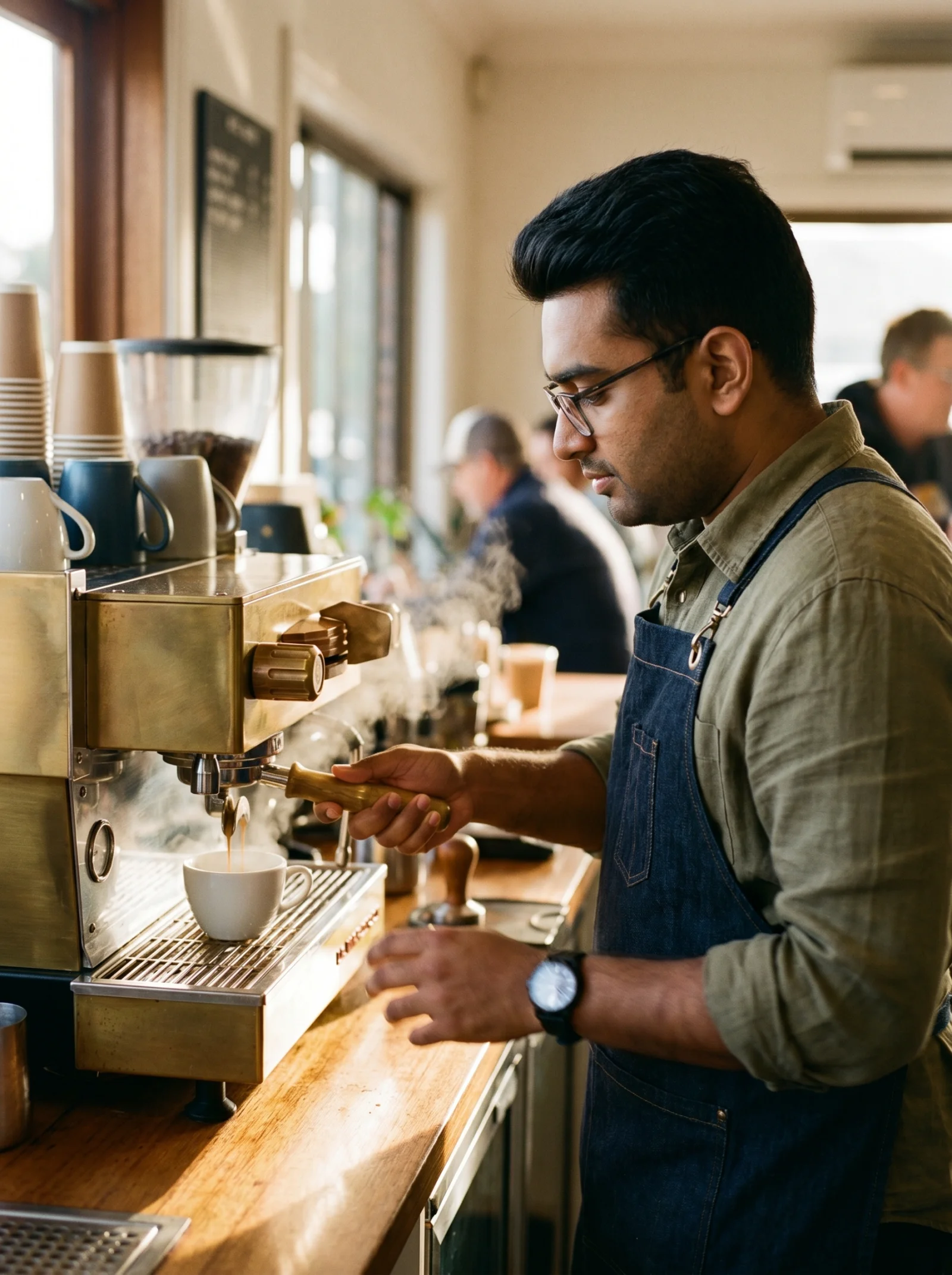 Dulaj Warnakulasuriya, a Trayza-placed chef now settled at a Brazilian café in Diamond Beach, NSW