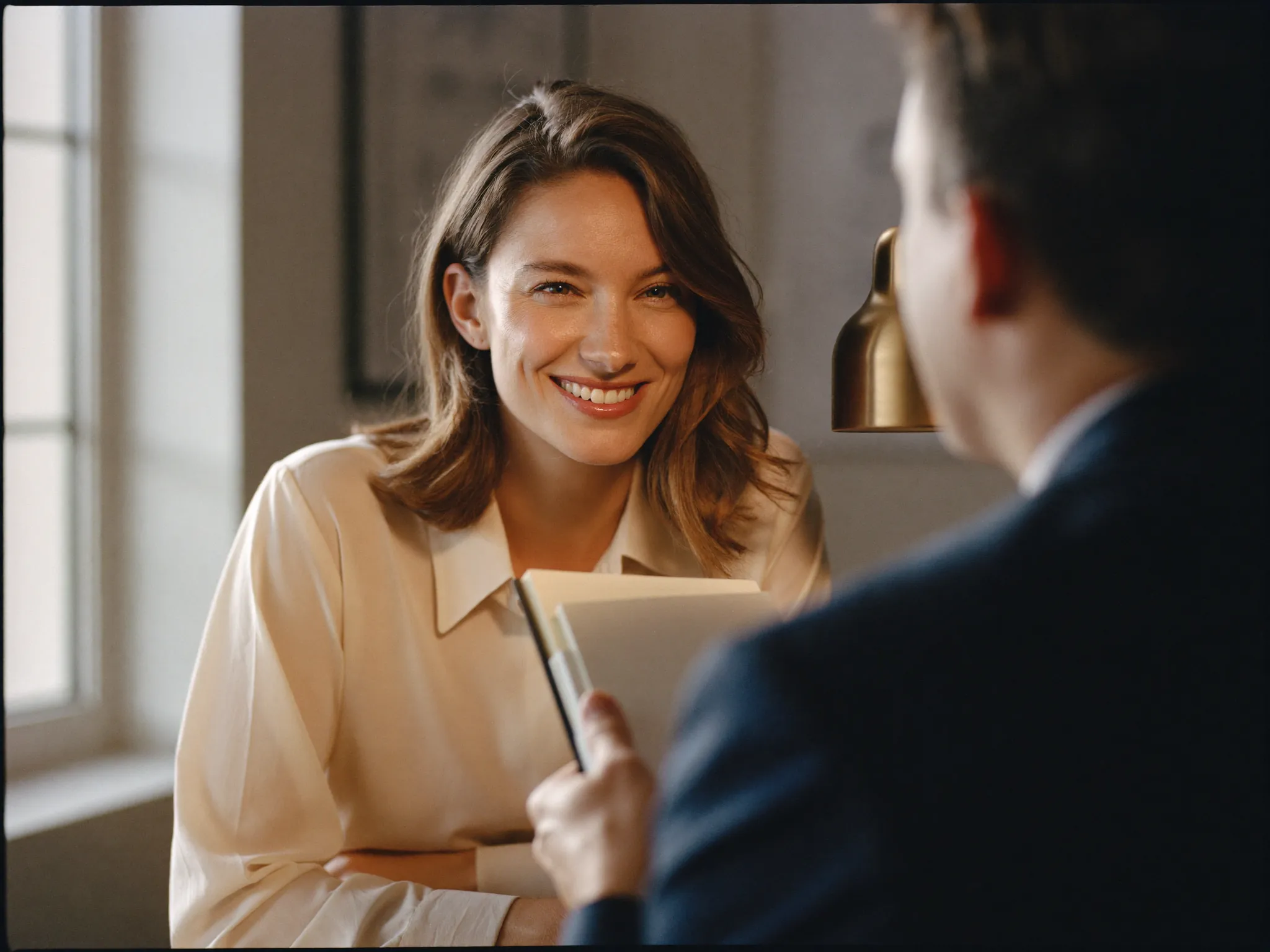 A Trayza recruiter sharing a shortlist with a client at the Melbourne office